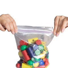 100 Sacchetti Zip 25x35cm Plastica 45mic.