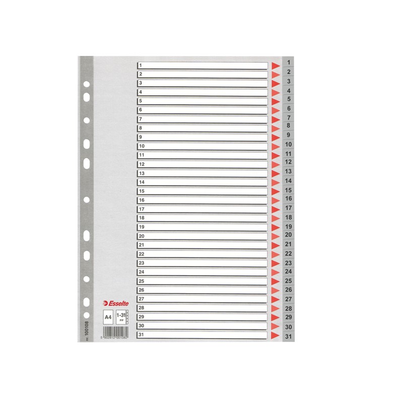Separatore Numerico 1-31 F.to A4 In Pp Esselte