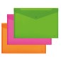 Set 3 Buste Con Bottone A4-33X24,5Cm Colori Fluo Ass. Lebez Art.80438