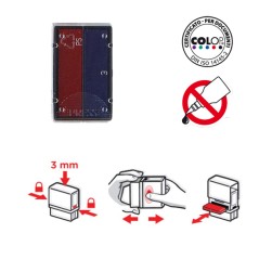 Tampone Colop E/10/2 Rosso-blu