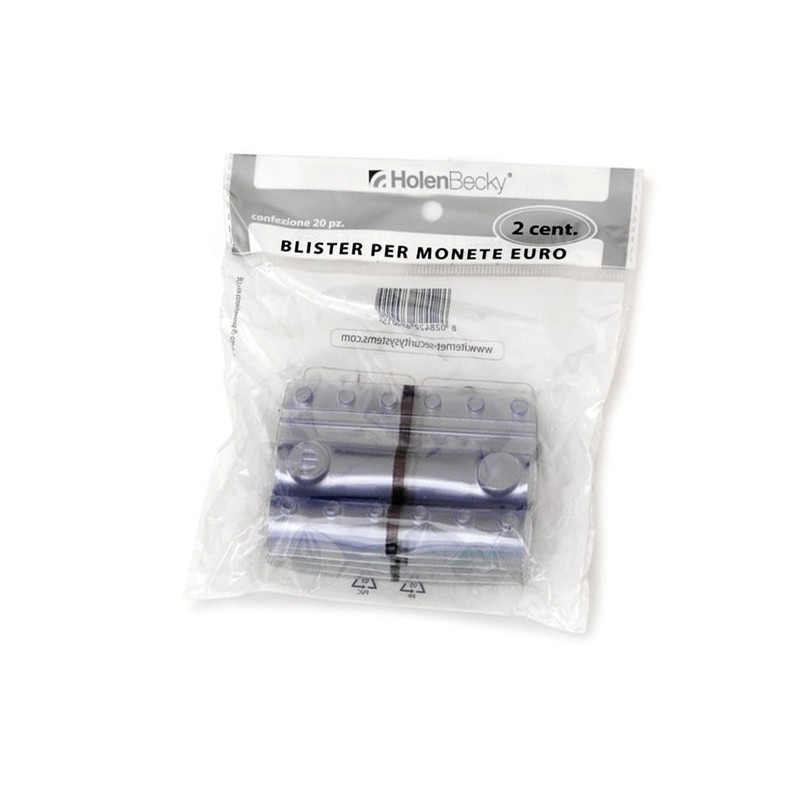 Blister 20 Portamonete In Pvc 2Cent Grigio
