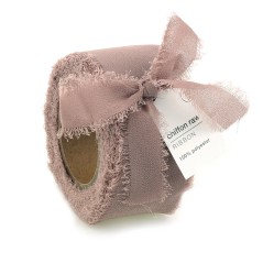 Nastro Chiffon Raw Sfrangiato 10mt X 40mm Mauve 39 Malva 5655.1040.39 Vivant