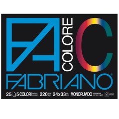 Blocco Fabriano Colore 24x33 25fg 220gr Monoruvido