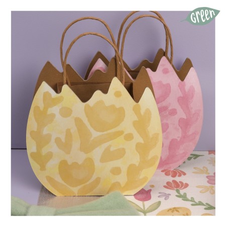 Shopper Paperbag Spring 17x17.5x7cm 0941b.1718.55 Yellow