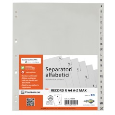 Separatore Alfabetico A-z 24,5x30 Ppl Record Ra4ba-z Sei Rota