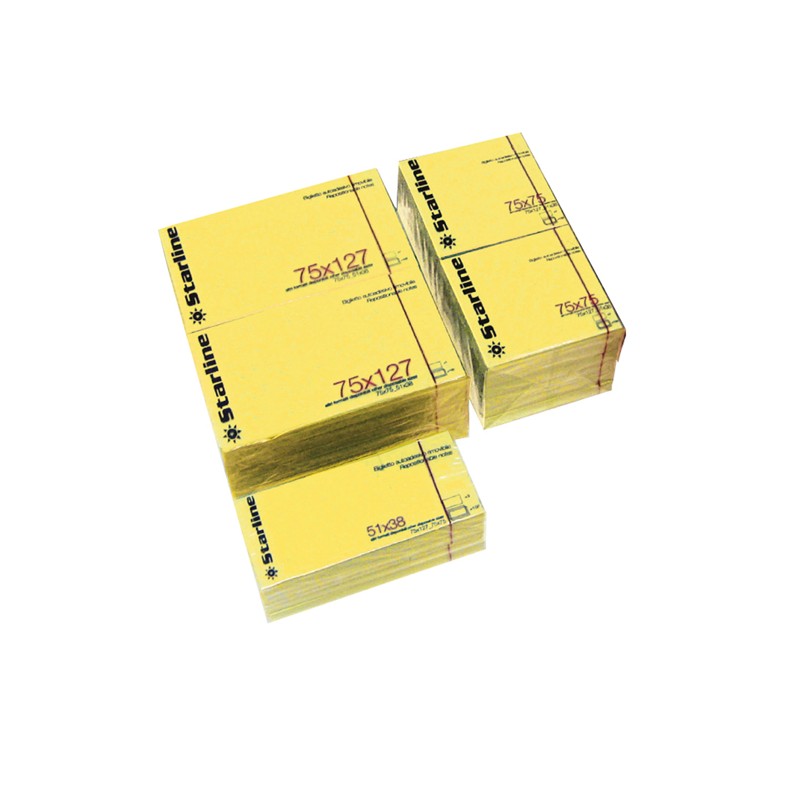 Post-it Giallo 75x125mm Cf.12pz. 100fg 70gr Starline