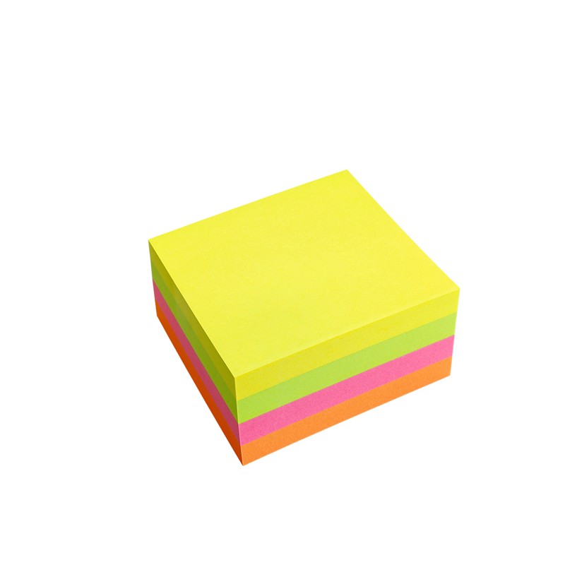 Cubo Biglietti Adesivi Assort.neon 75x75mm 320fg 70gr Starline