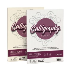 Carta Calligraphy Millerighe 200gr A4 50fg Bianco 01 Favini A690324