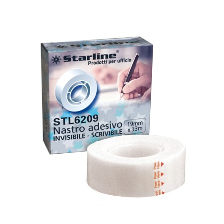 Nastro Adesivo 19mmx33mt Scrivibile E Invisibile Starline Stl6209