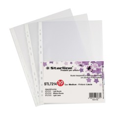 50 Buste Forate 22x30 Liscio Medium Starline Stl7214