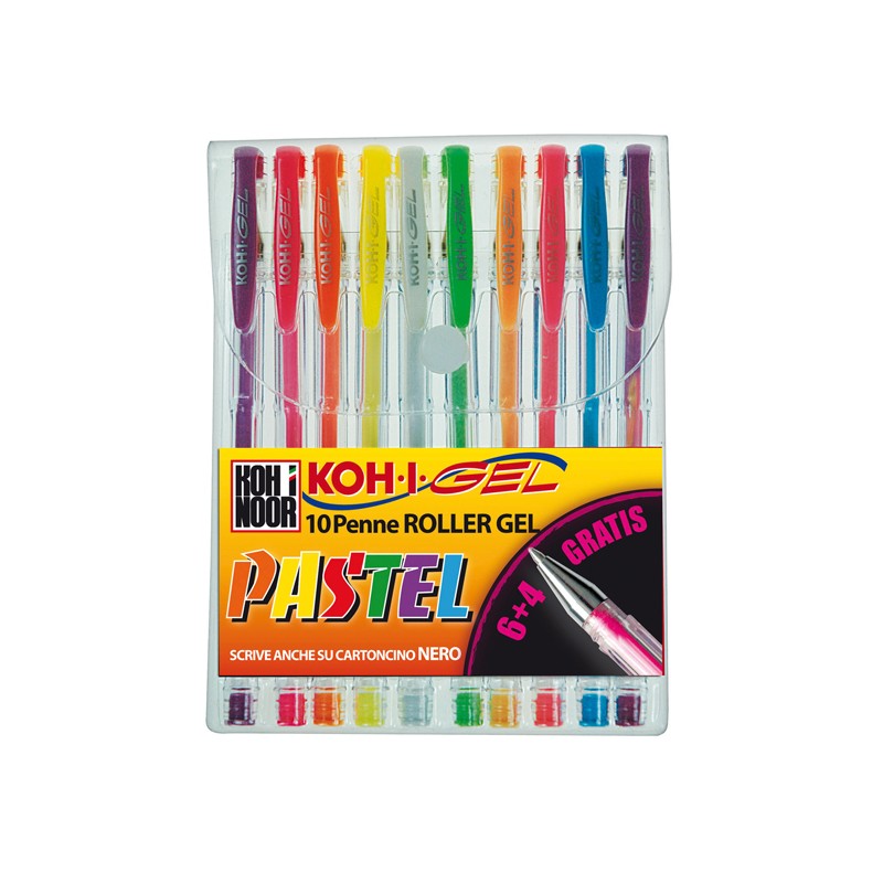 Bl.penna Gel Pastel Koh-i-noor 10pz