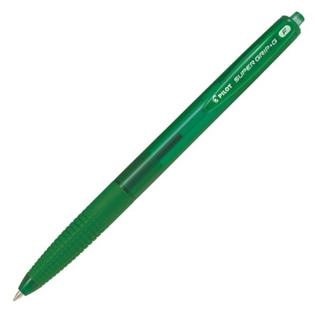 Penna A Scatto Supergrip G Punta F 0,7mm Verde Pilot