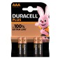 Bl. Pile Duracell Plus Ministilo 4pz Aaa1.5v Lr03 -mn2400