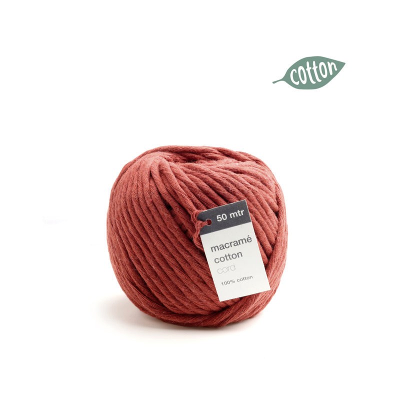 Macrame Cord 1059 50mt. X Diam.5mm 23 Brique/rust