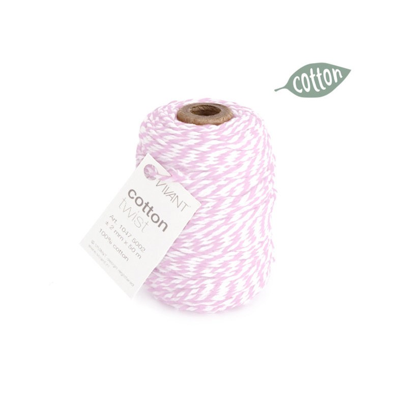 Cotton Twist 1047 Cord 50mt Ø2mm 10 Rose