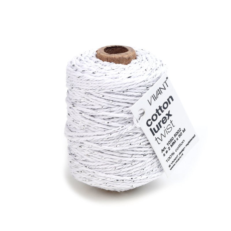 Cotton Lurex 1050 Cord 50m/Ø2mm 00 White