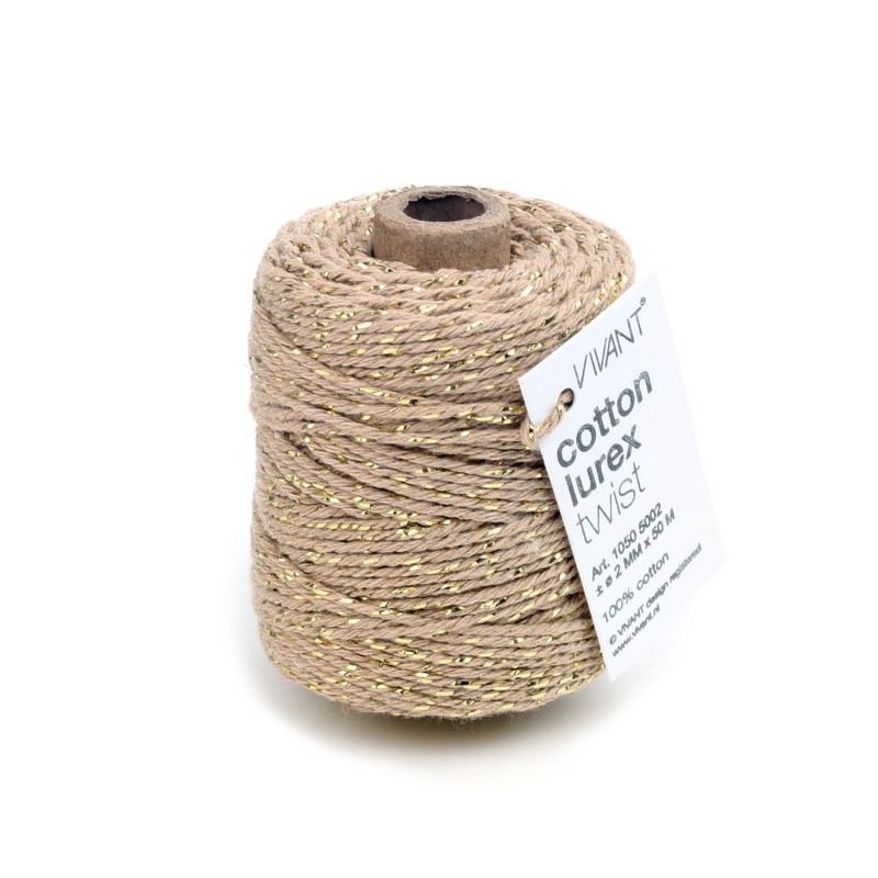 Cotton Lurex 1050 Cord 50m/Ø2mm 07 Taupe