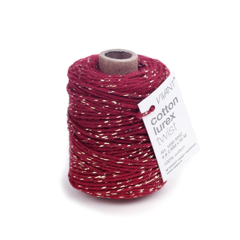 Cotton Lurex 1050 Cord 50m/Ø2mm 25 Bordeaux