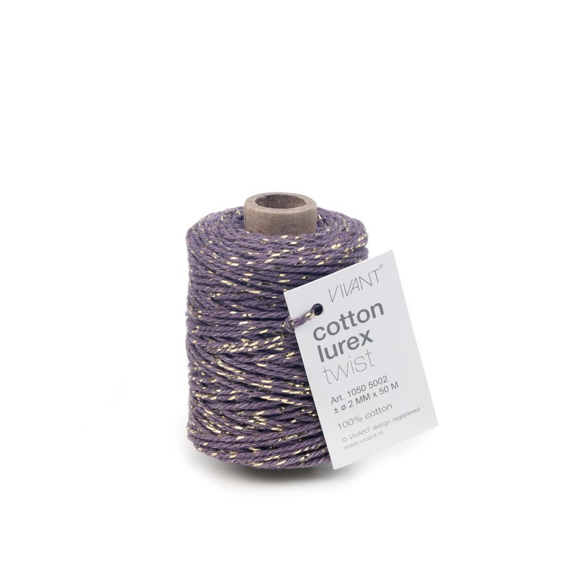 Cotton Lurex 1050 Cord 50m/Ø2mm 36 Aubergine