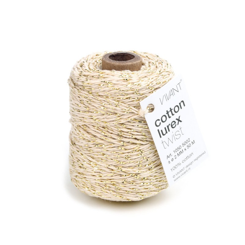 Cotton Lurex 1050 Cord 50m/Ø2mm 70 Creme/ivory